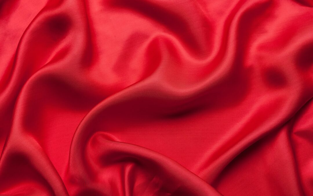 Red cloth waves background texture